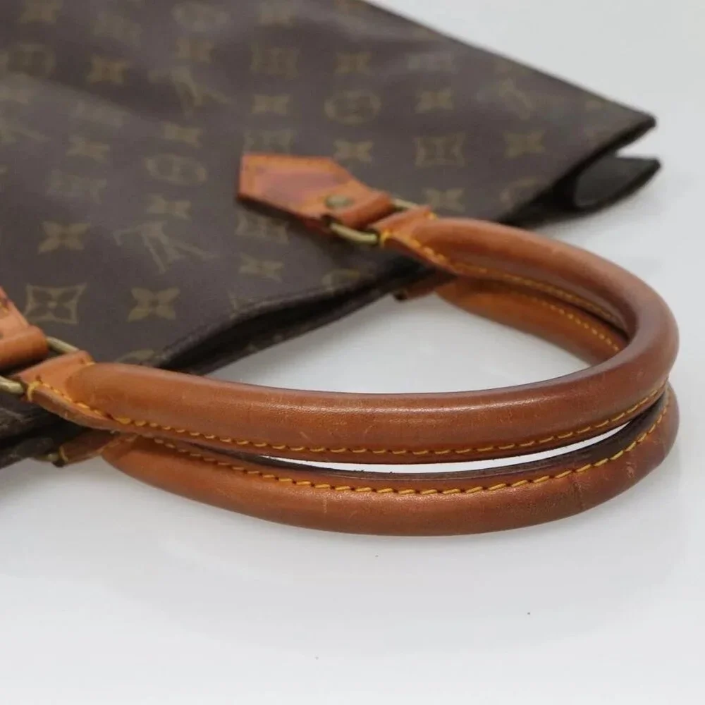 LOUIS VUITTON Monogram Sac Plat Hand Bag M51140 LV Auth 137345